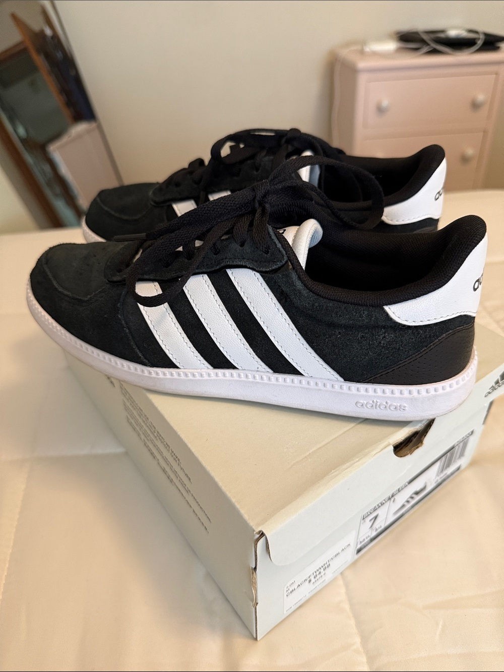 adidas Black and White Breaknet Sleek Sneakers